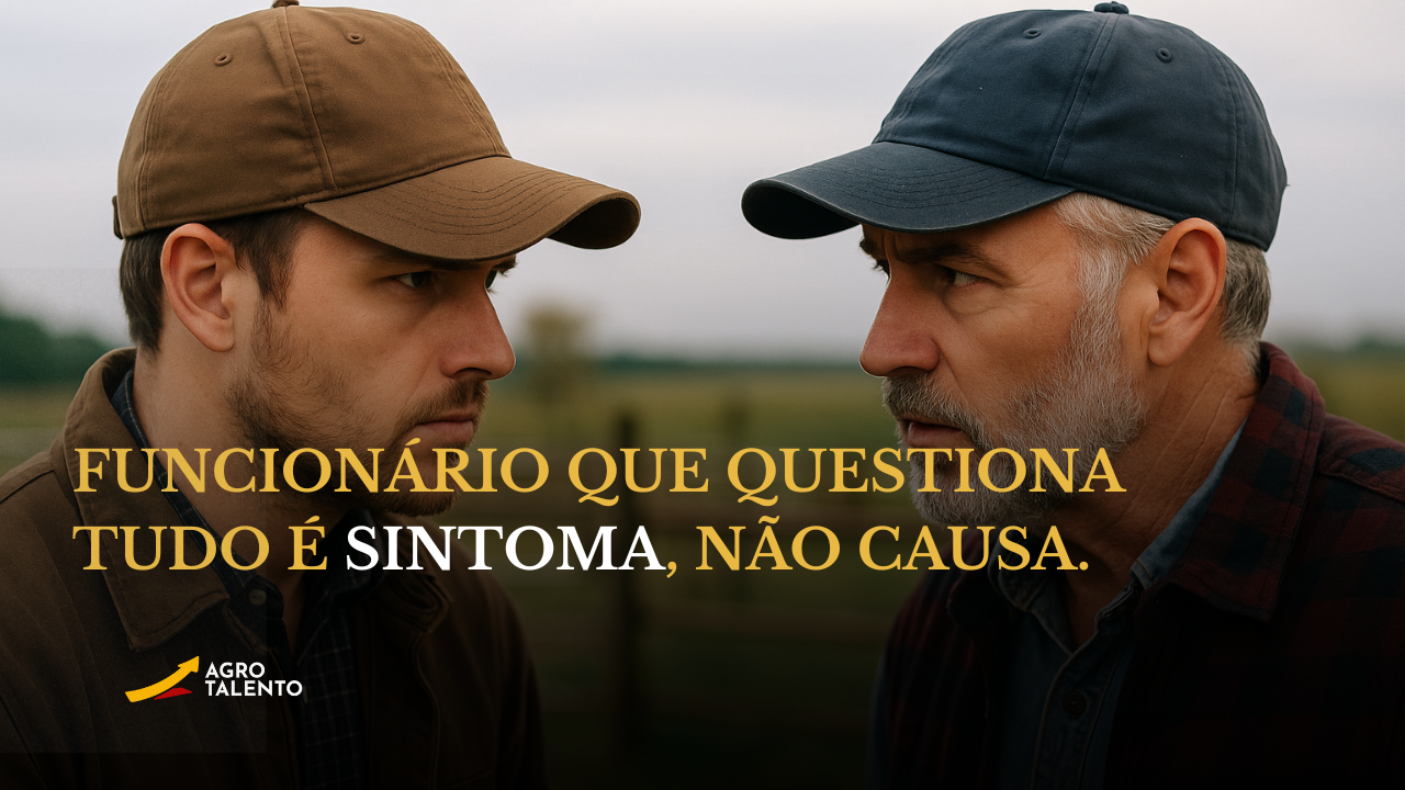 Funcionário que questiona tudo é sintoma, não causa
